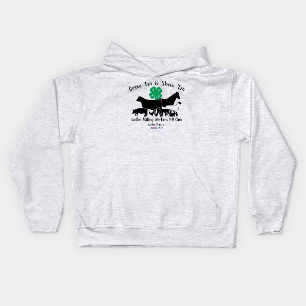 Walton Willing Workers Club 1 Kids Hoodie by KHarder Designs